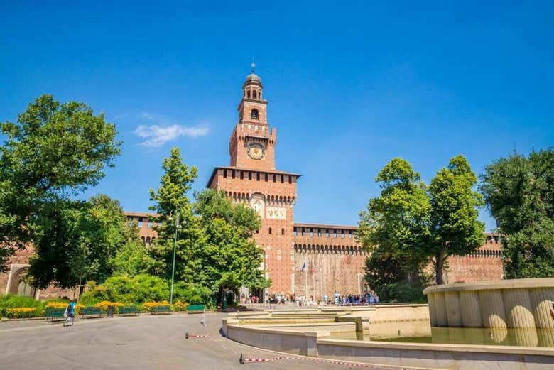 Façade du château des Sforza