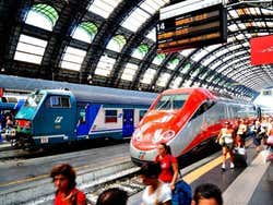 En arrivant à Milan en train